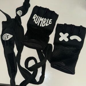 Rumble Black Boxing Wraps Gloves - Used once